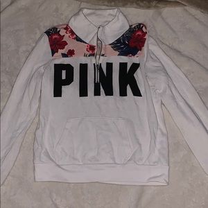 Quarter zip white VS Pink sweatshirt